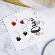 Load image into Gallery viewer, Leather Heart Earrings