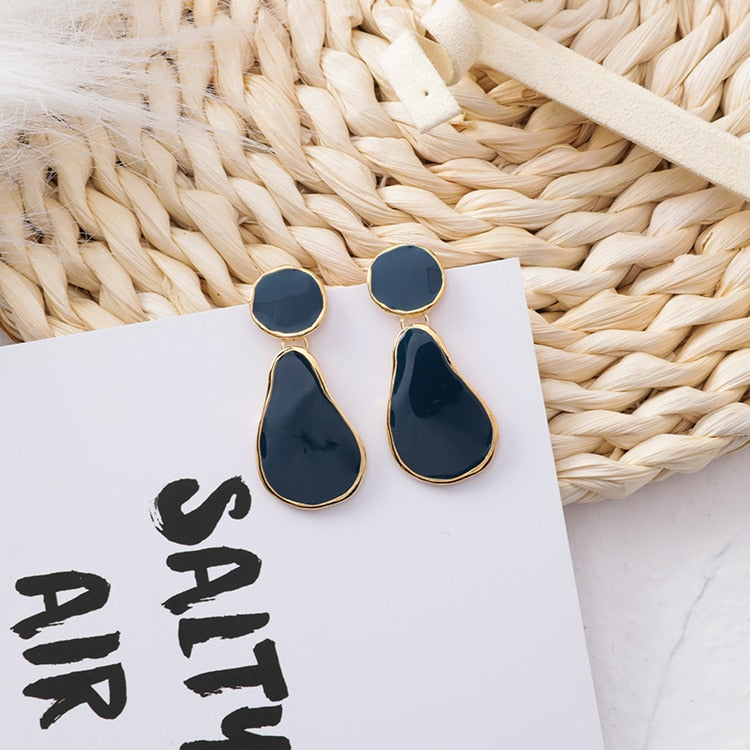 Abstract Enamel Earrings