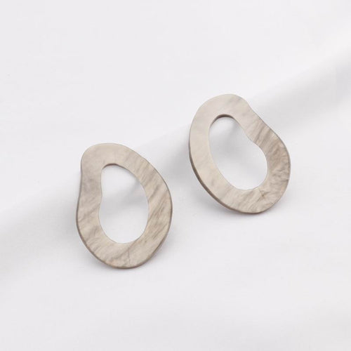 Gray Acetate Earrings