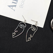 Load image into Gallery viewer, Abstract Face Earrings