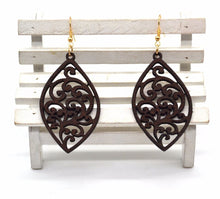Load image into Gallery viewer, Wooden Oblong Earrings