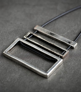 Hammered Rectangle Necklace