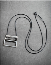 Load image into Gallery viewer, Hammered Rectangle Necklace