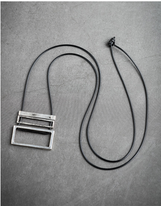 Hammered Rectangle Necklace